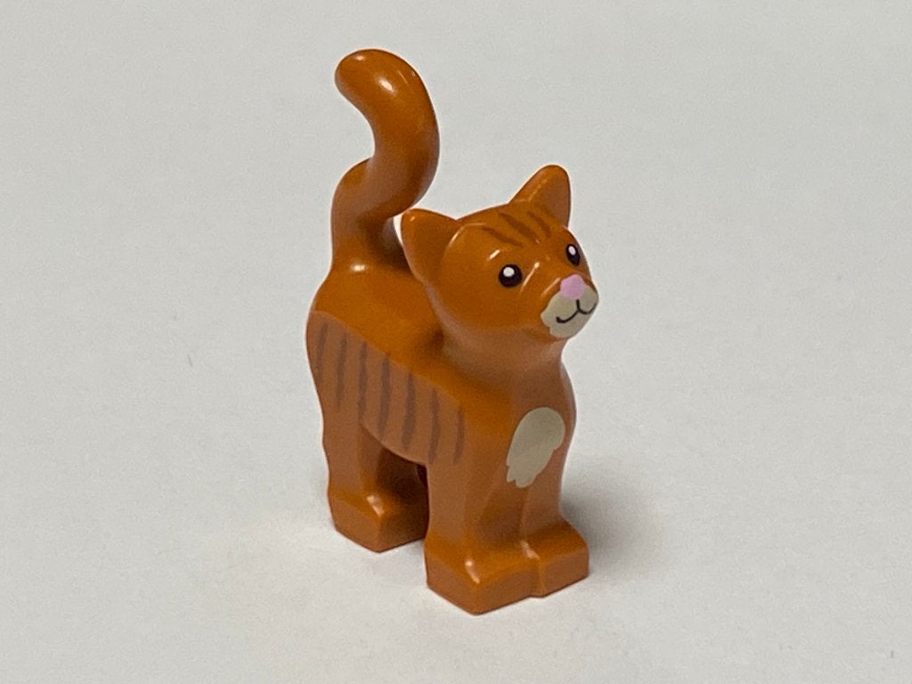 Nieuwe Lego staande donker oranje kat / cat, Overige thema's, Lego, Overige typen, Nieuw