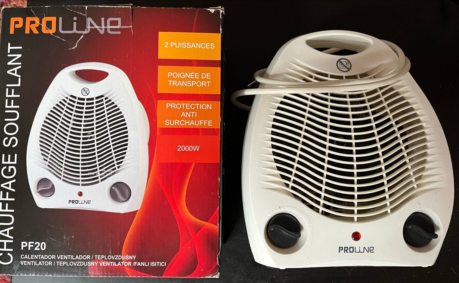 Proline PF20 Ventilator Kachel 2000W, Ophalen, Gebruikt, Minder dan 30 cm, Kachel