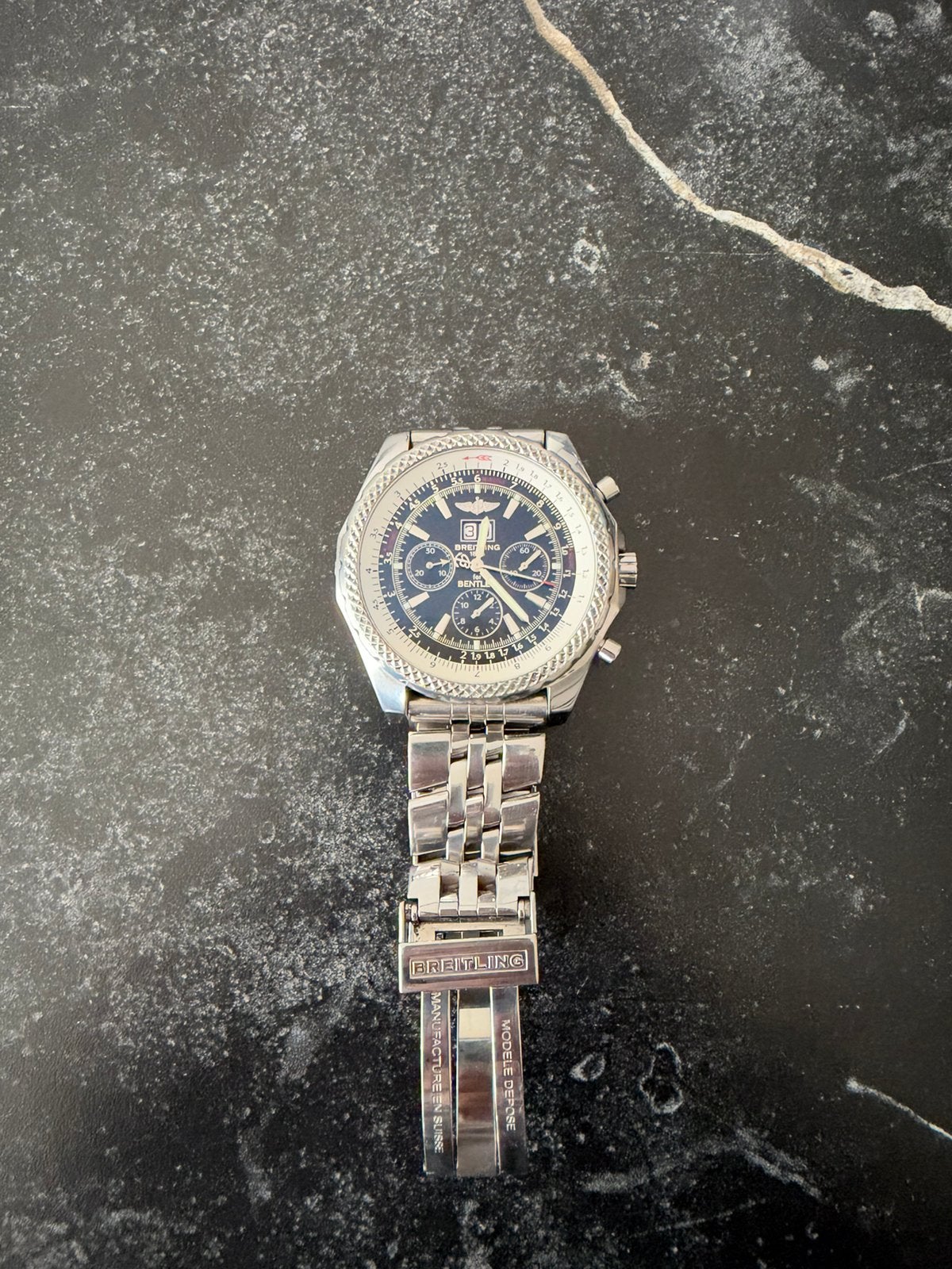 Breitling bentley, Sieraden, Tassen en Uiterlijk, Ophalen, Staal, Staal, Breitling