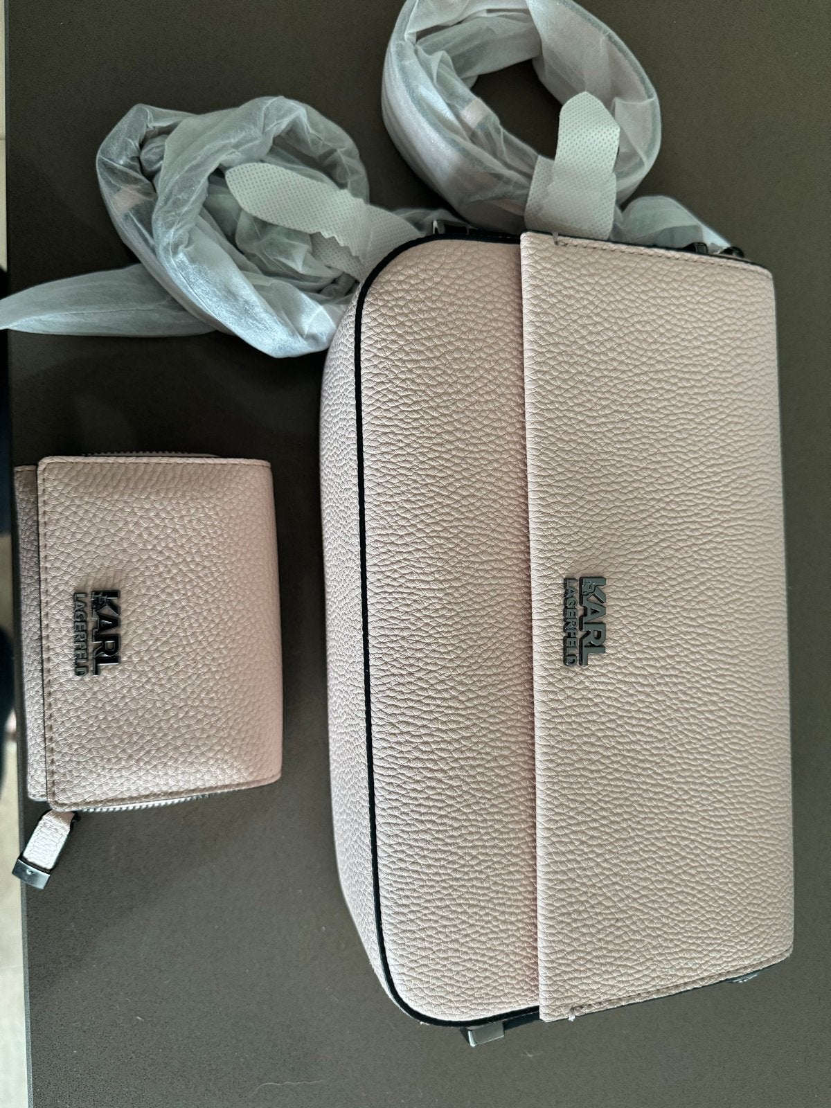 Karl Lagerfeld Schoudertasje met Portemonnee - Nieuw, Ophalen, Nieuw, Roze, Schoudertasje
