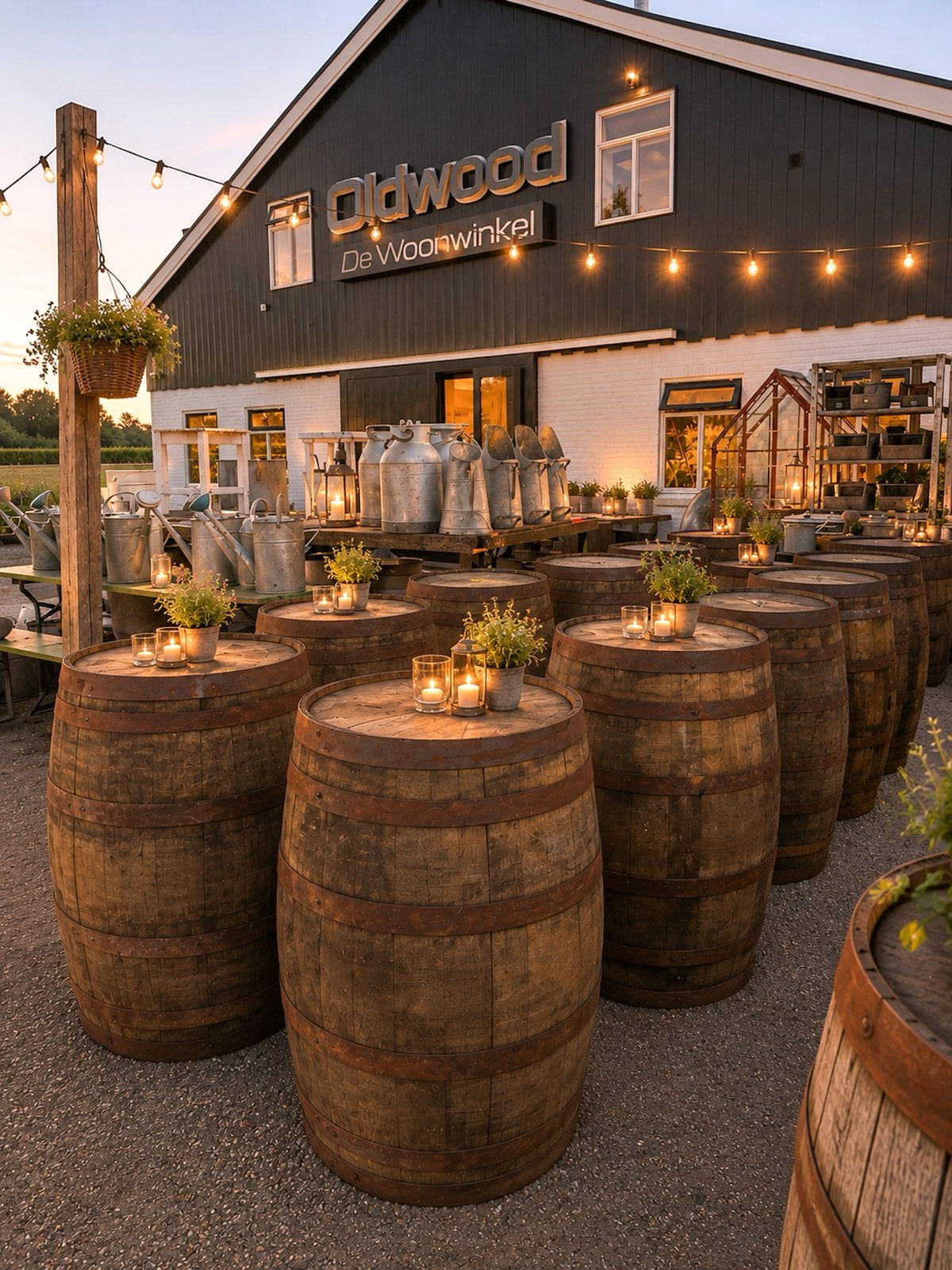 Eiken wijnvat | Statafel | Whiskyvat | Regenton | Houten vat, Tuin en Terras, Regentonnen, 150 liter of meer, Ophalen, Hout, Met pomp