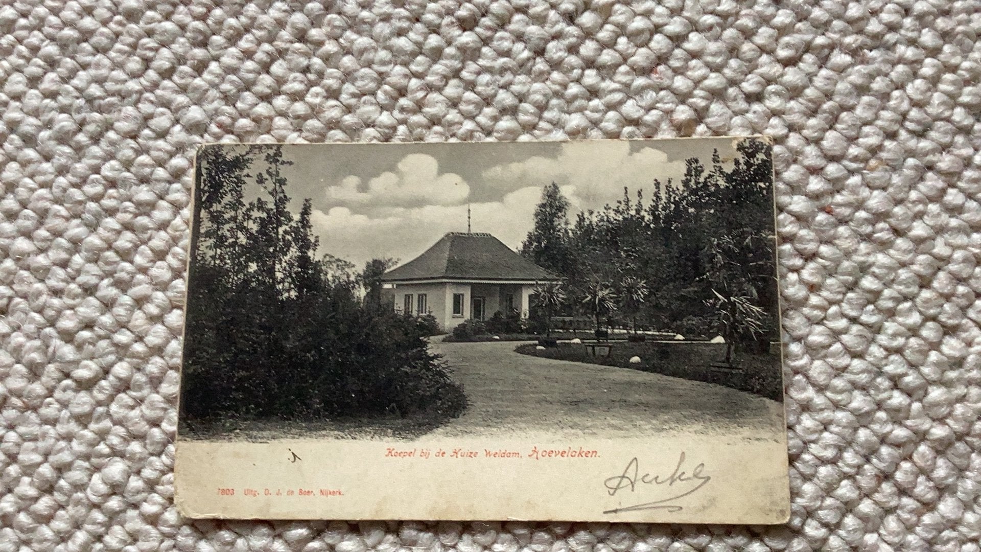 Ansichtkaart Hoevelaken Koepel bij Huize Weldam 1905. 986, Ophalen of Verzenden, Voor 1920, Gelopen, Gelderland