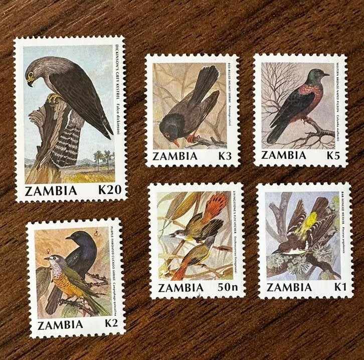 Zambia 1991 Vogels roofvogel postfris, Ophalen of Verzenden, Zambia, Postfris
