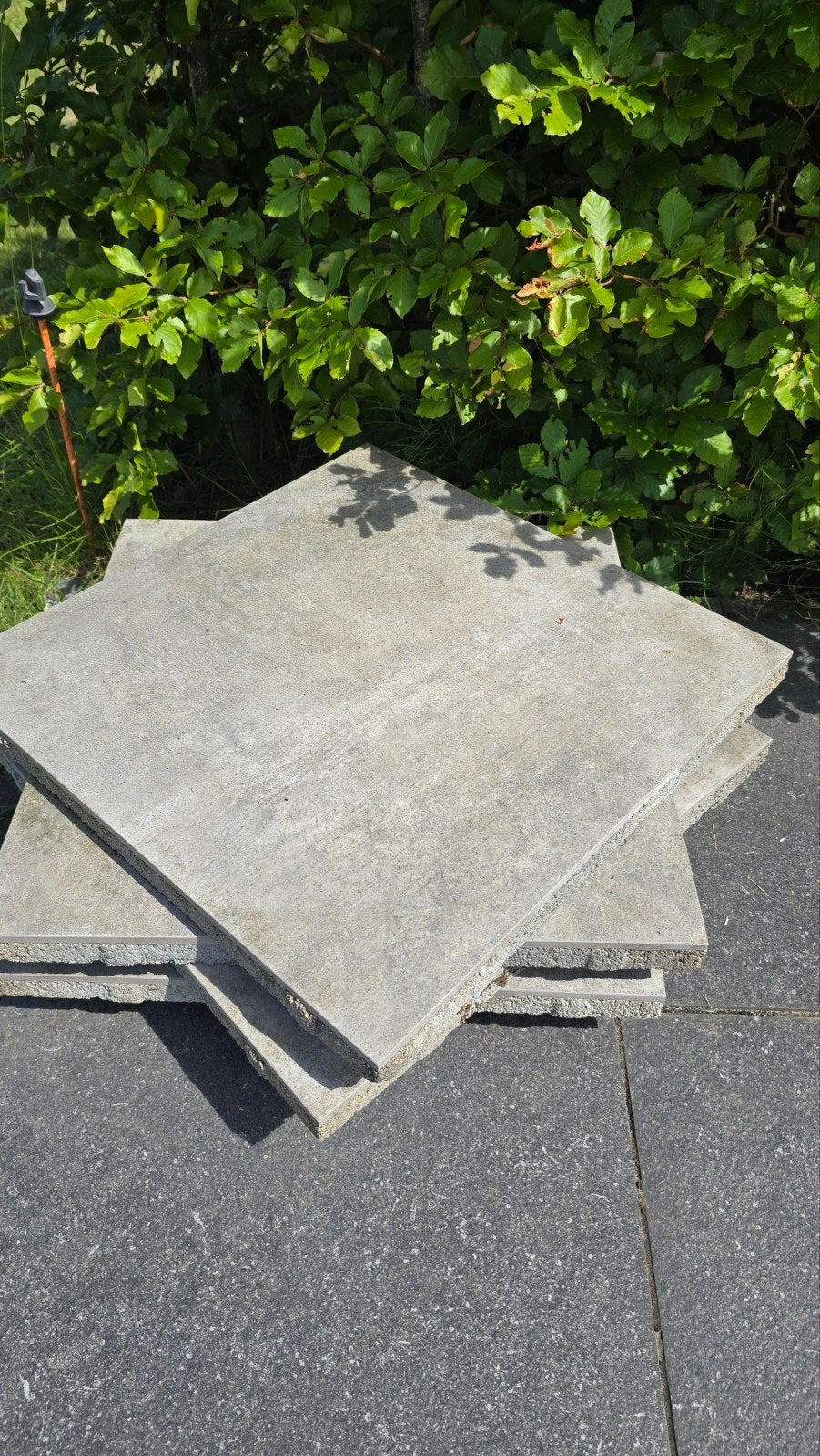 Gebruikte terrastegels, grijs, 60x60 cm, Ophalen, Gebruikt, Minder dan 5 m², Beton