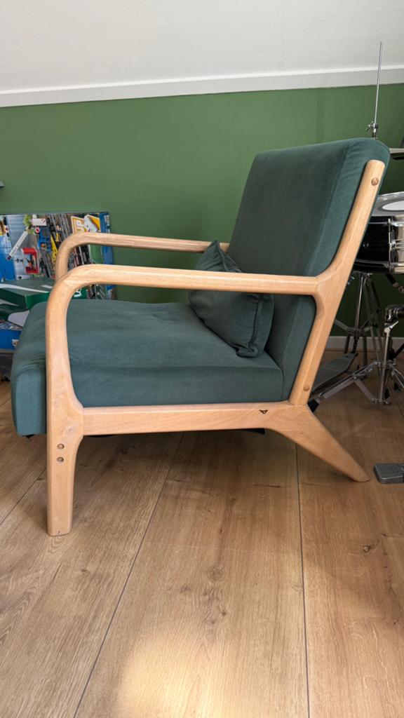 Woood velvet stoel, Huis en Inrichting, Stoelen, Ophalen, Gebruikt, Overige kleuren, Eén