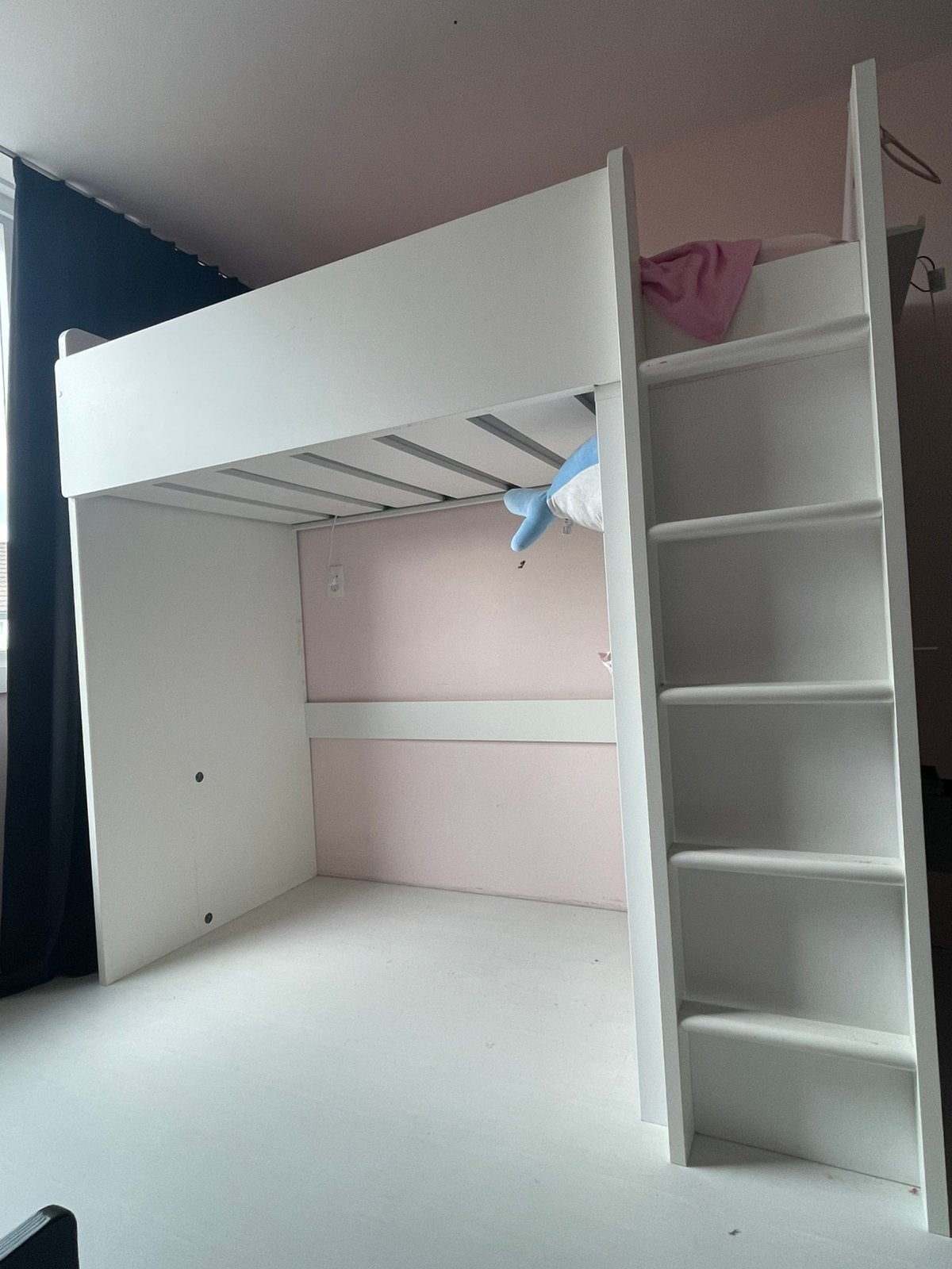 Ikea smastad stapelbed met kast wit, Ophalen, Gebruikt, 90 cm, Eenpersoons
