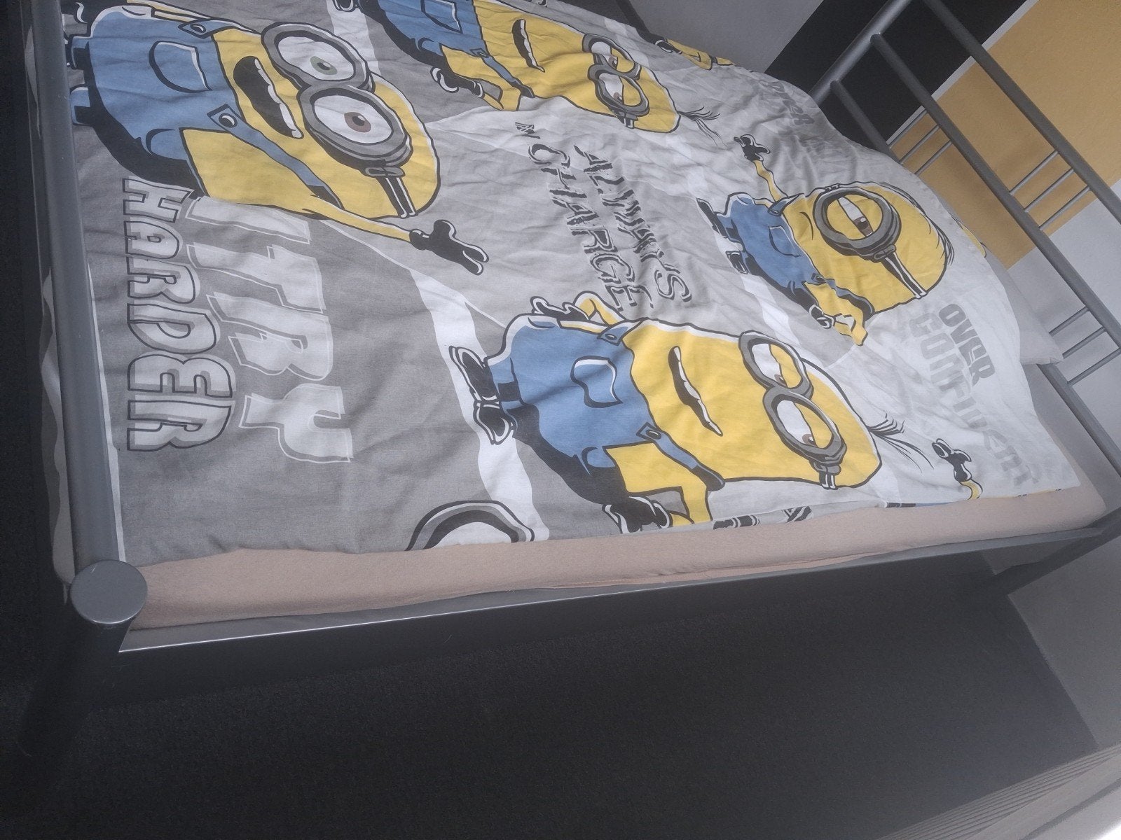 Bed, Ophalen, Gebruikt, Tweepersoons, Metaal