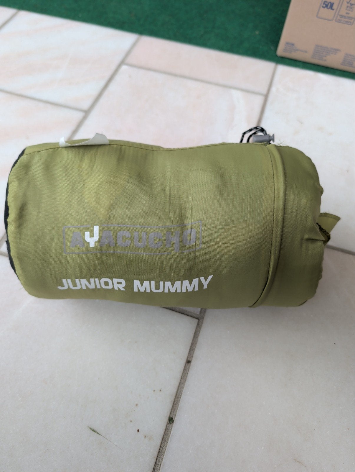 Ayacucho Junior Mummy Slaapzak Limoengroen 170x70/45cm, Ophalen of Verzenden, Zo goed als nieuw