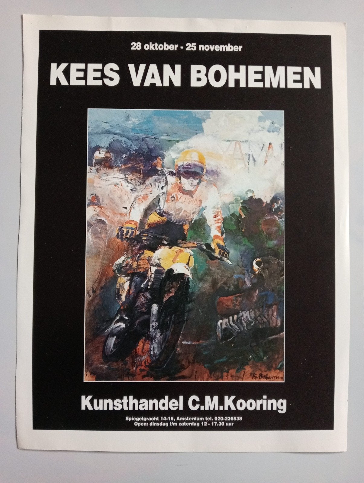 Kees van Bohemen Kunsthandel C.M. Kooring affiche jaren 70-8, Ophalen of Verzenden