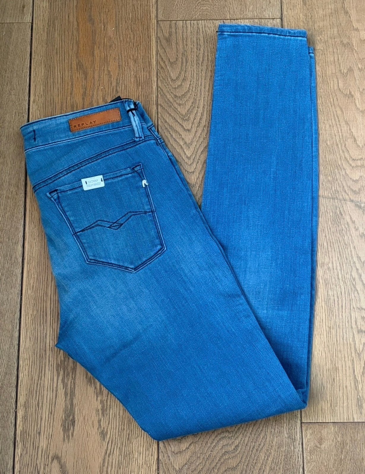 Skinny jeans Replay Luzien, Ophalen, Nieuw, Blauw, W28 - W29 (confectie 36)