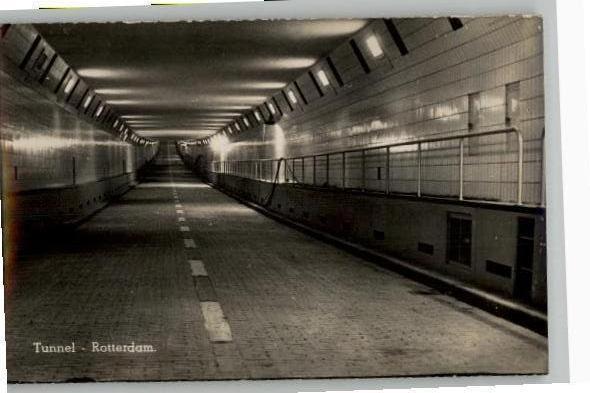 Rotterdam 4 SPARO fotokaarten Maastunnel, Verzamelen, Verzenden, 1940 tot 1960, Ongelopen, Zuid-Holland