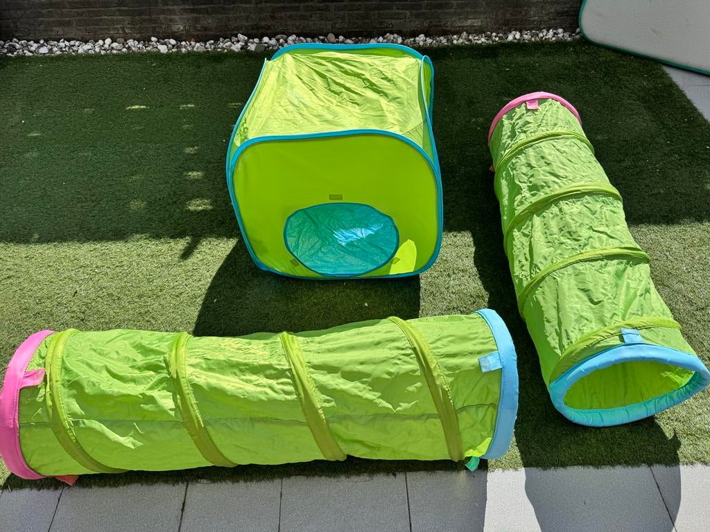 Kinder speeltent met 2 tunnels IKEA BUSA, Ophalen, Gebruikt