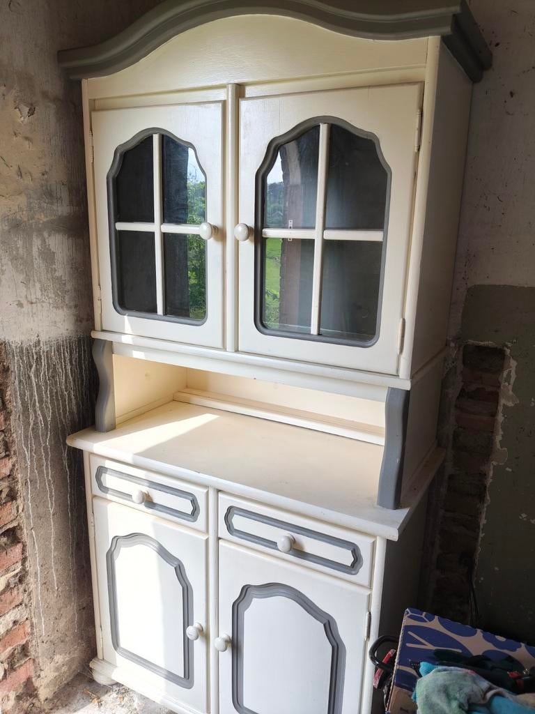 Gezellige eikenhouten kast voor bv schuur, Huis en Inrichting, Kasten | Buffetkasten, Ophalen, Gebruikt, 25 tot 50 cm
