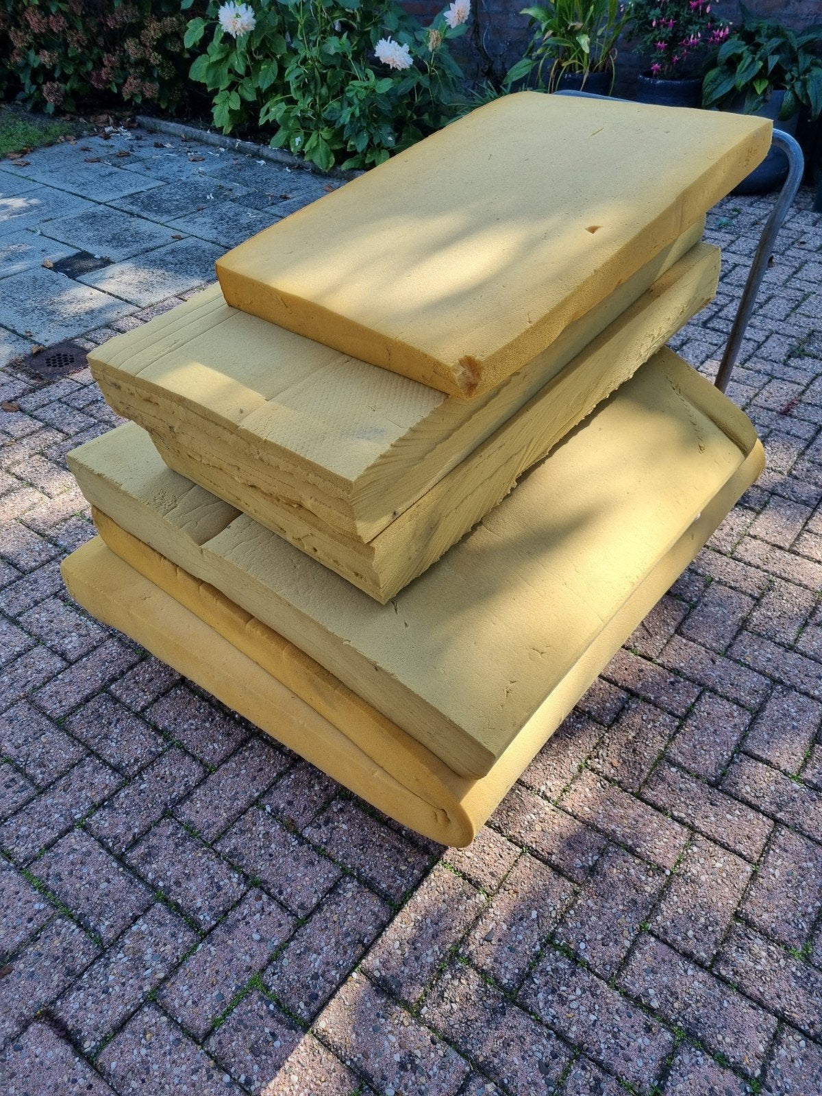 schuimrubber platen, Ophalen, Gebruikt