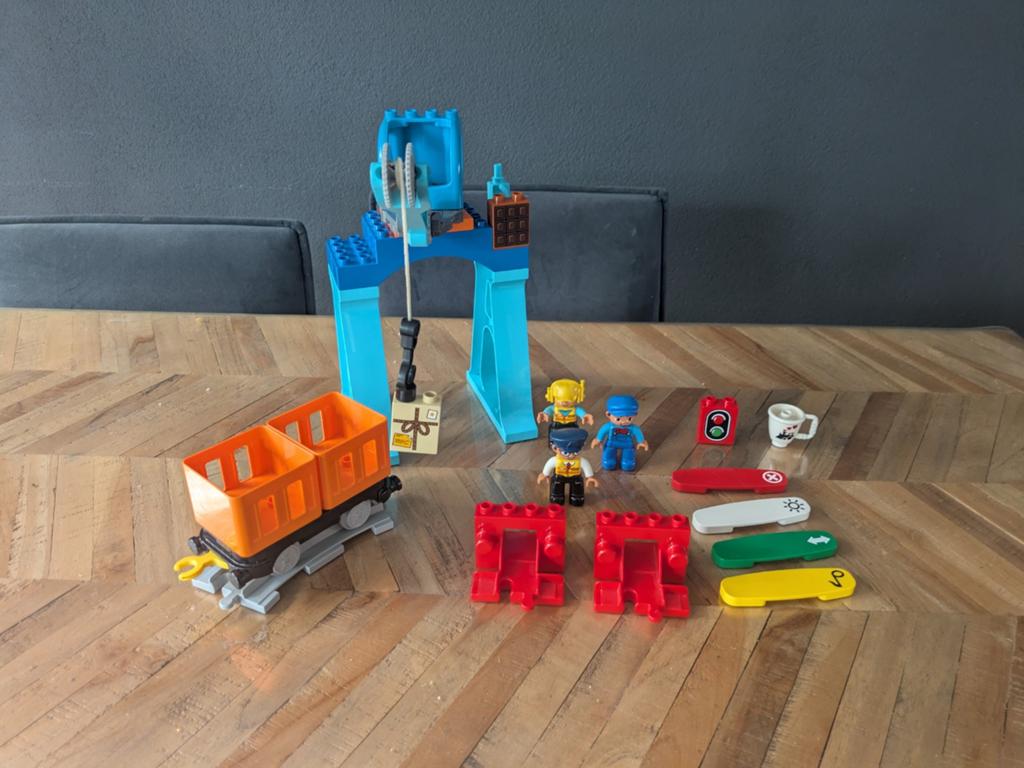 Duplo Trein Accessoires: Kraan, Wagon, Stops, Poppetjes, Kinderen en Baby's, Speelgoed | Duplo en Lego, Gebruikt, Accessoire, Ophalen of Verzenden