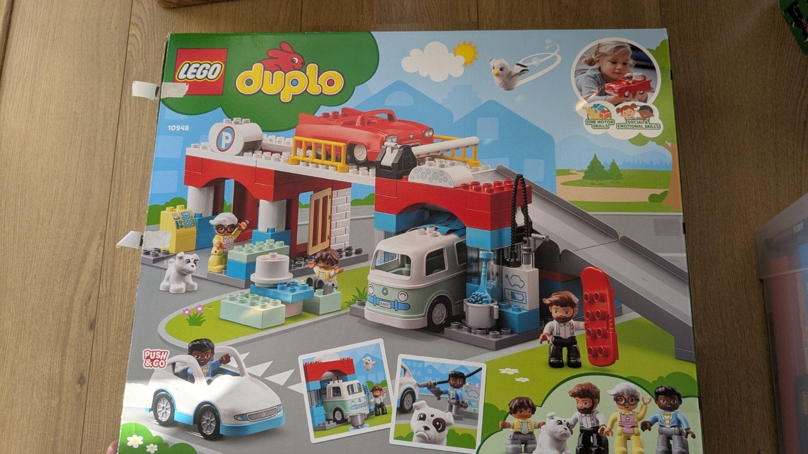 Duplo Wasstraat (10948) - Complete set met auto en figuren, Ophalen, Inclusief instructies, Gebruikt, Duplo