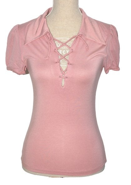 Nieuw Indian Rose topje, top, oud-roze, Mt. S, Verzenden, Nieuw, Korte mouw, Roze