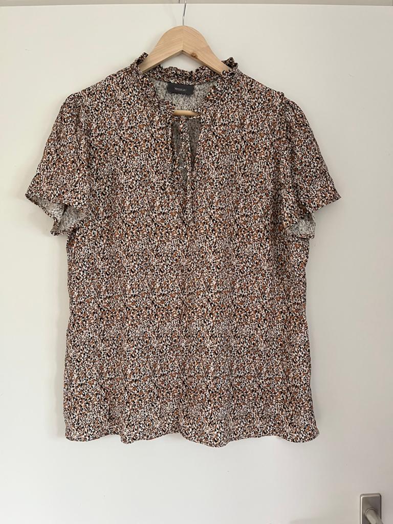 Shirt met meerkleurige diverse print, maat 40/L van C&A, Kleding | Dames, T-shirts, Maat 38/40 (M), Overige kleuren, Ophalen of Verzenden