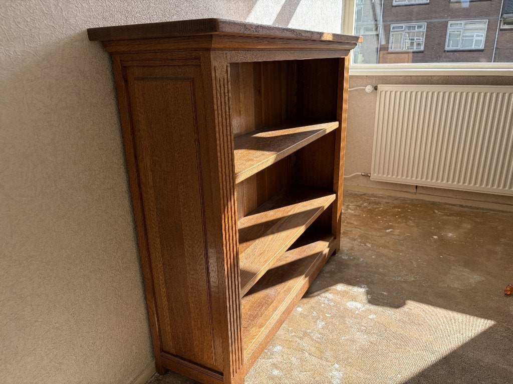 boekenkast, Huis en Inrichting, Ophalen, Met plank(en), 100 tot 150 cm, Eikenhout