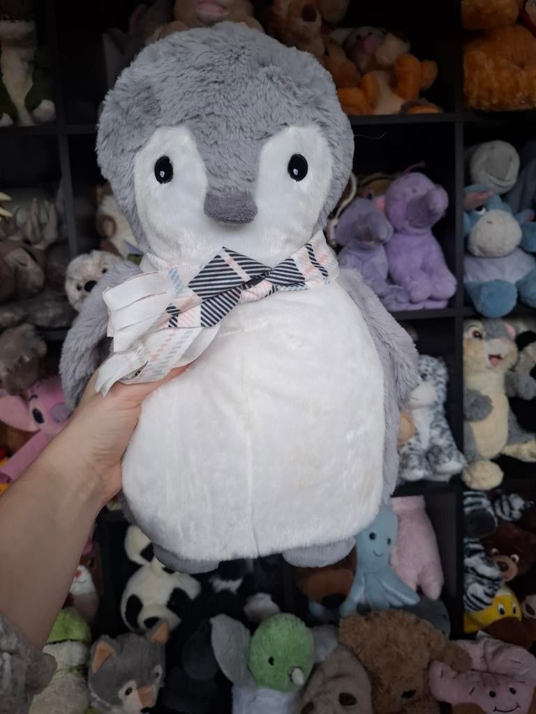 Pinguïn kruik knuffel, Pinguïn, Verzenden, Grijs, Zo goed als nieuw