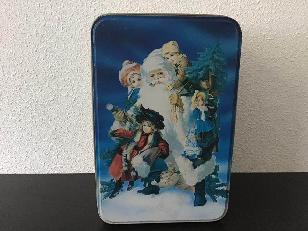 Brocante blik met lieve afbeelding, Verzamelen, Blikken, Ophalen of Verzenden, Zo goed als nieuw