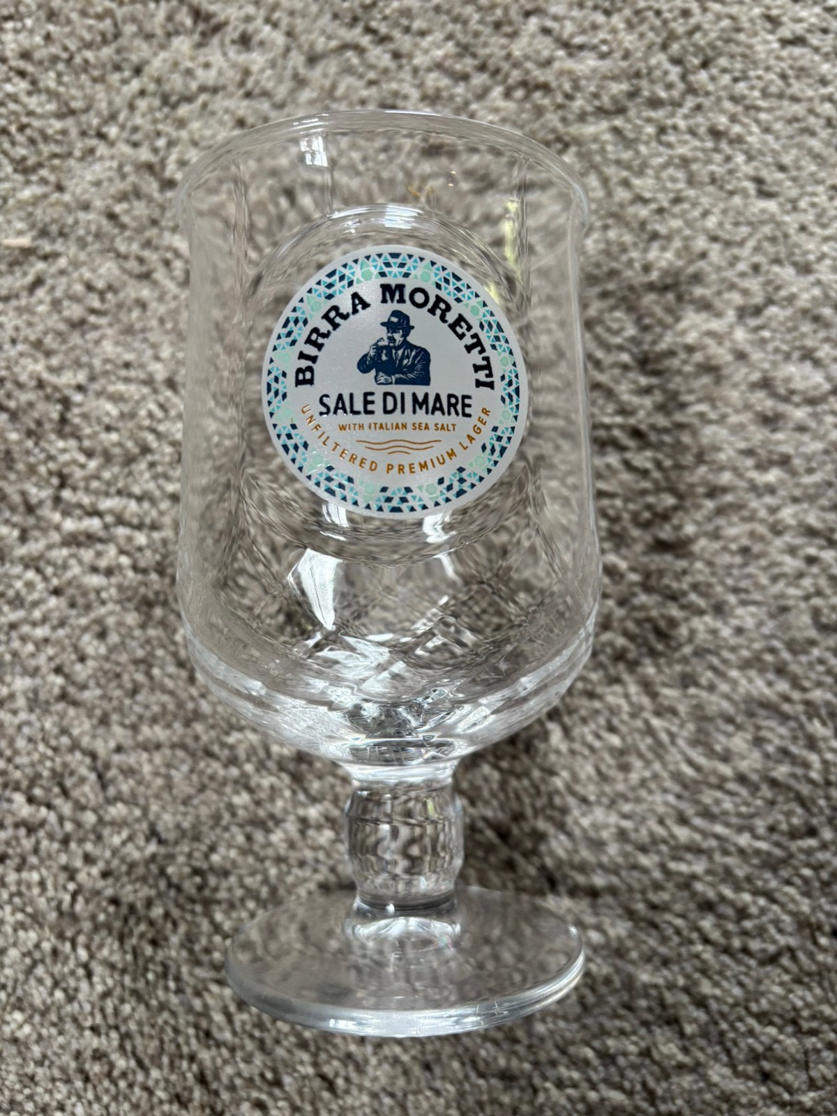 Birra Moretti Sale di Mare bierglas (nieuw!), Ophalen of Verzenden, Nieuw, Glas of Glazen, Overige merken
