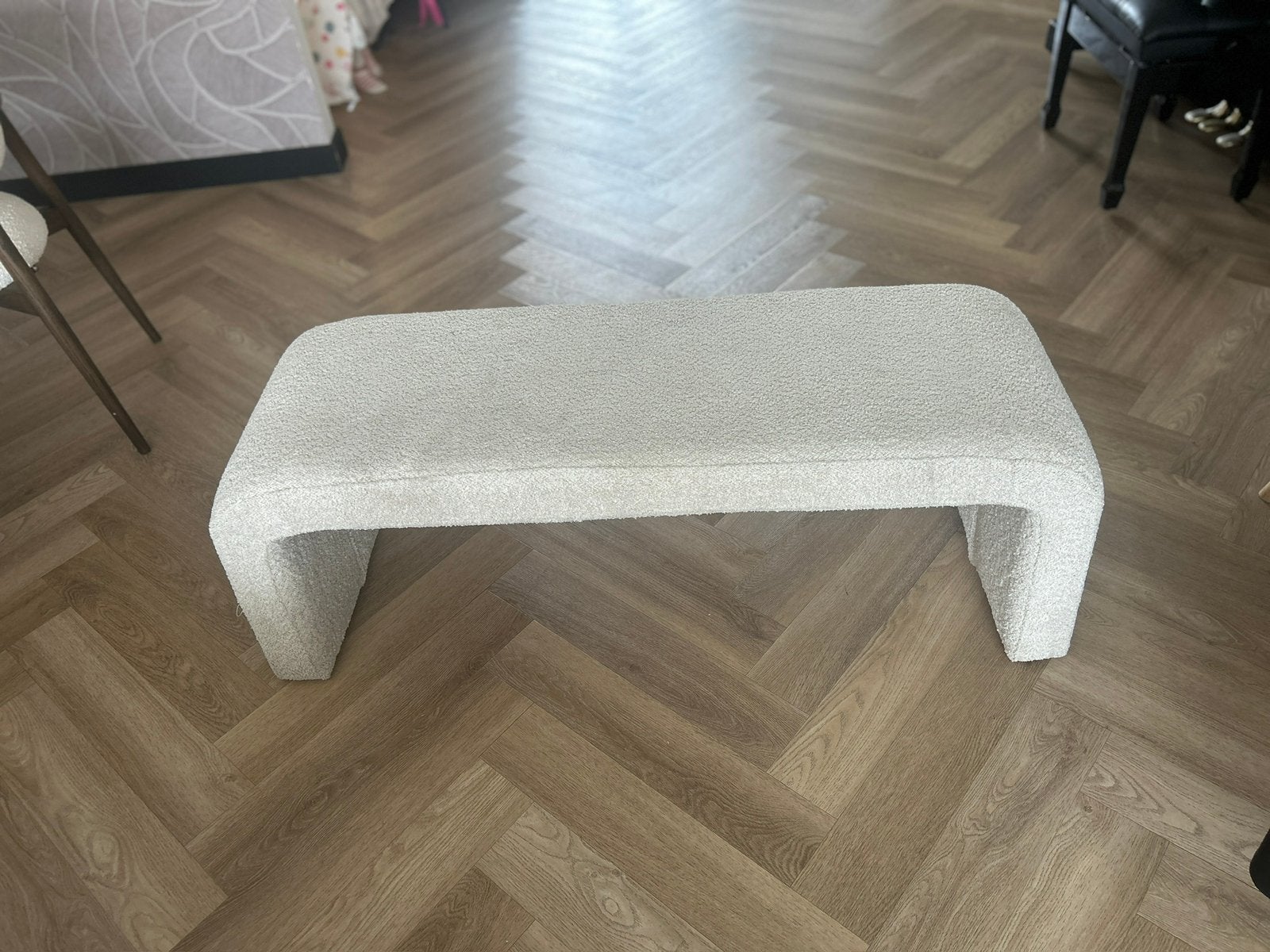 Teddy halbank wit van de LOODS 120 cm, Ophalen, Zo goed als nieuw, Rond