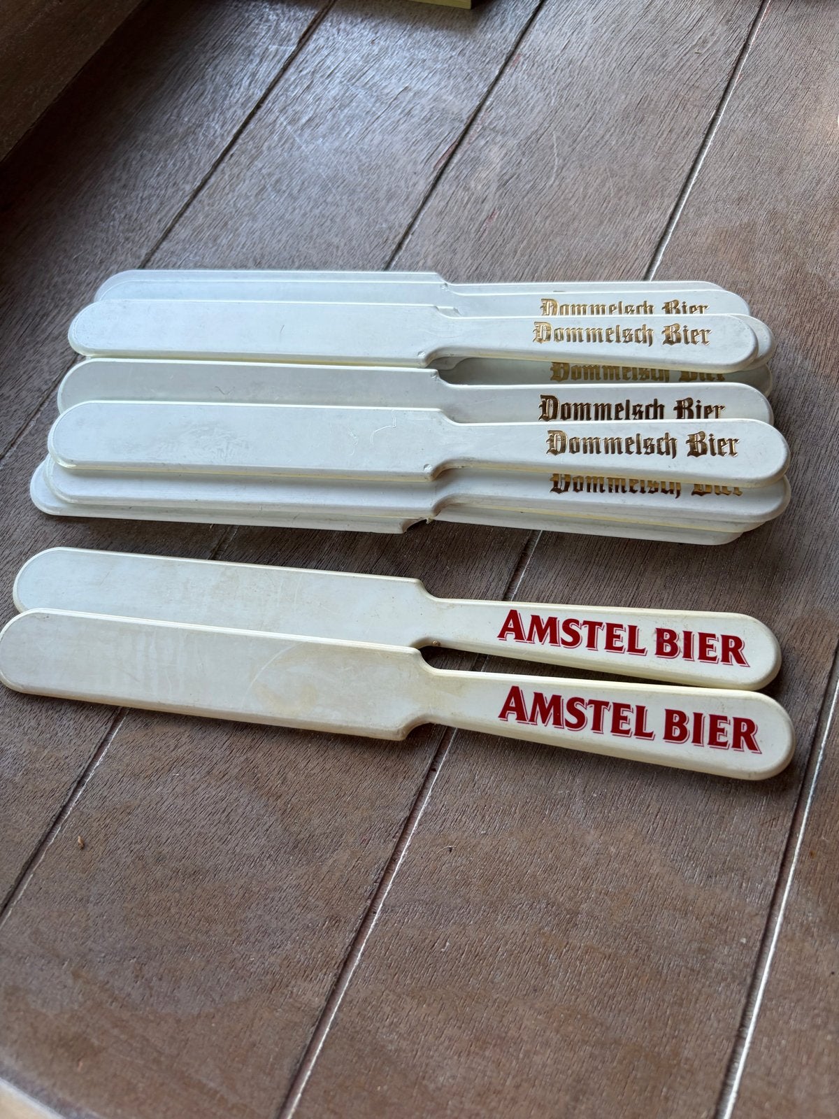 Vintage Dommelsch en Amstel Bierspatels, Ophalen of Verzenden, Gebruikt, Gebruiksvoorwerp
