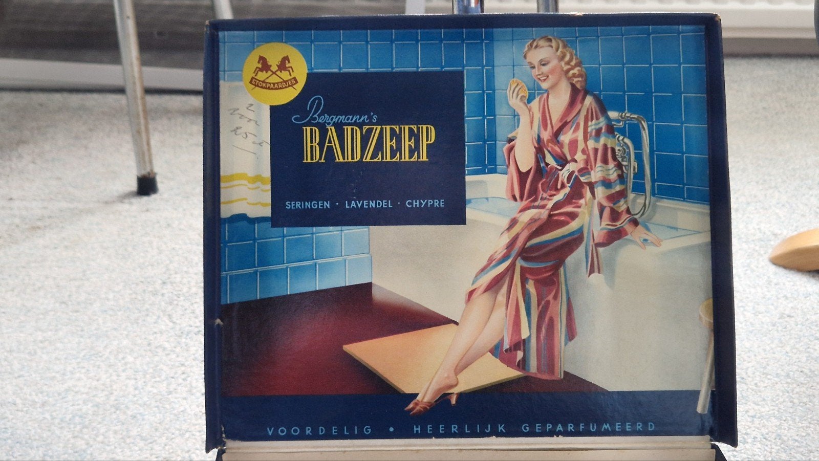 Toonbank display-doos Bergmann's Badzeep, Ophalen of Verzenden