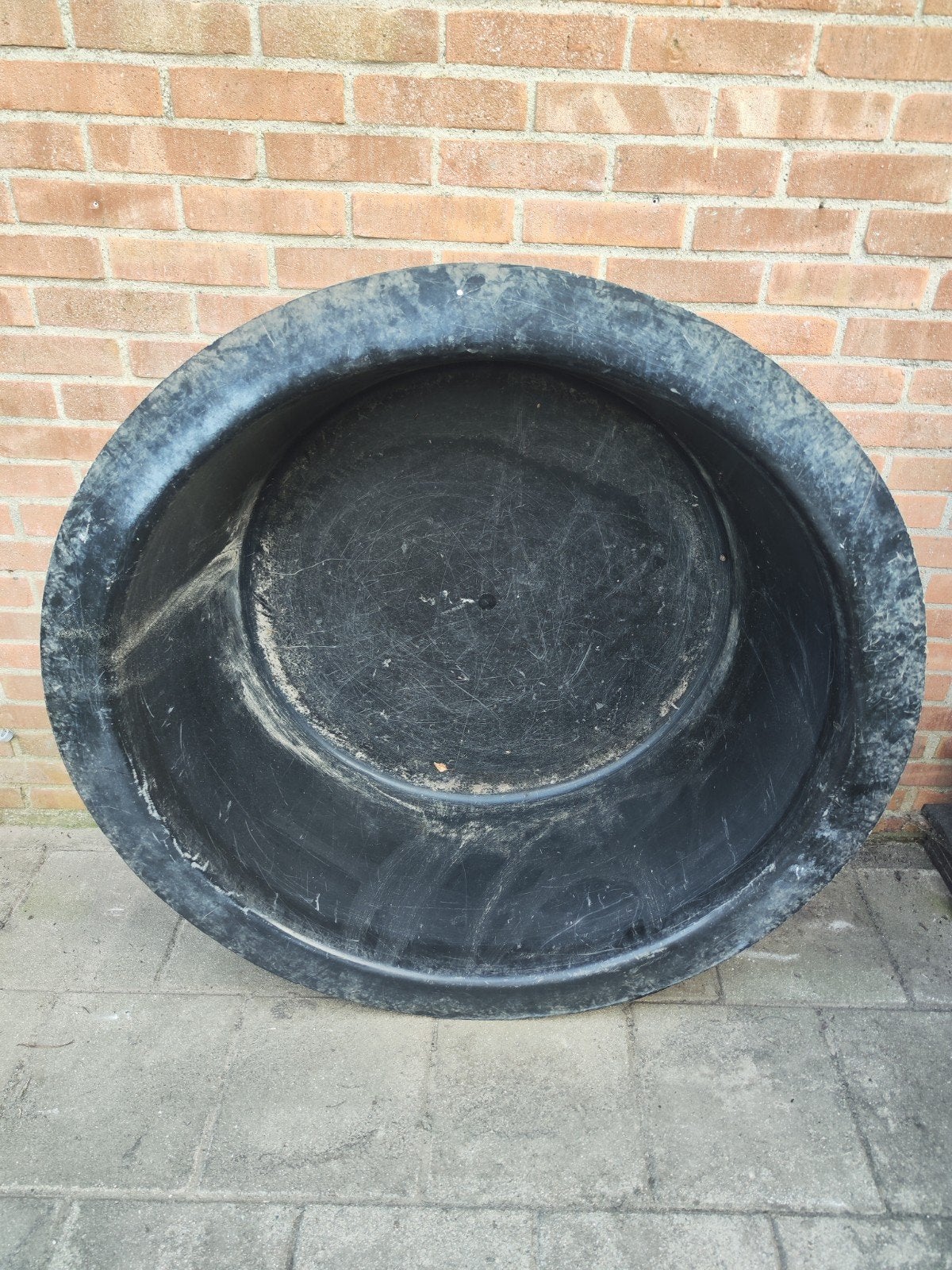 Voorgevormde polyester vijver vijverbak rond 107 cm, Ophalen, Zo goed als nieuw