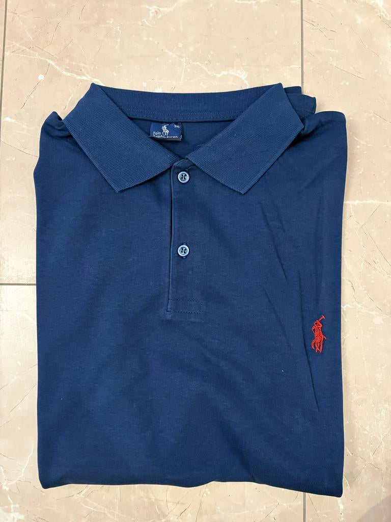 Polo Ralph Lauren Poloshirt - Donkerblauw, Ophalen of Verzenden, Zo goed als nieuw, Maat 52/54 (L), Blauw
