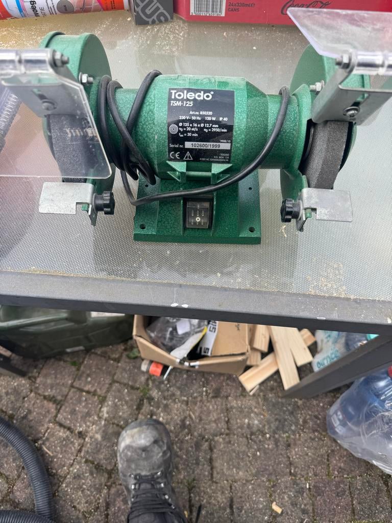 Toledo TSM-125 Werksbankslijpmachine - Zo goed als nieuw, Ophalen, Zo goed als nieuw, Minder dan 700 watt, Werkbankslijpmachine