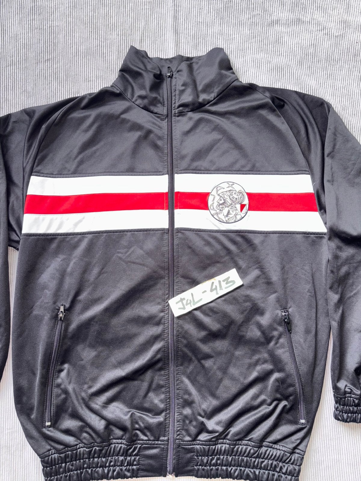 Ajax ultra’s vak410 jack , fside tdk nouri 020 afca, Verzenden, Zo goed als nieuw, Rood, Voetbal