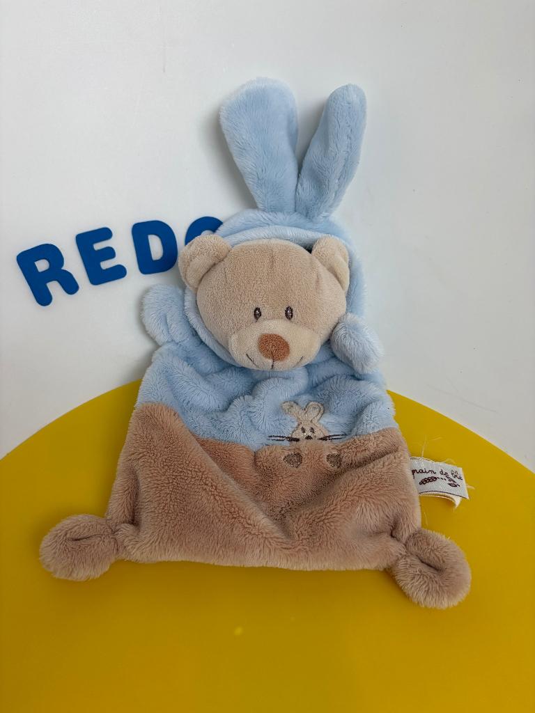 K1299 Grain de ble nicotoy doekje konijn blauw, Ophalen of Verzenden, Zo goed als nieuw, Overige typen