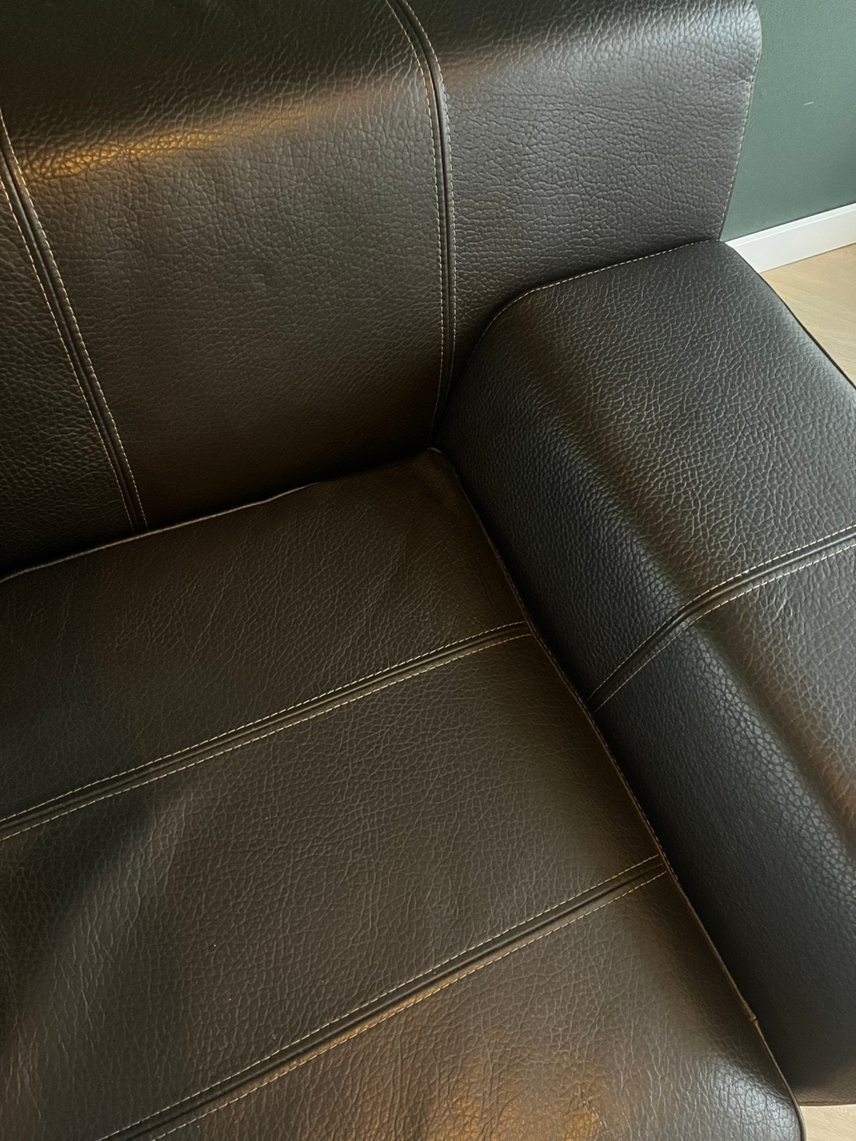 Foto 5 van Vintage IKEA Kramfors 2-zitsbank | Donkerbruin leer
