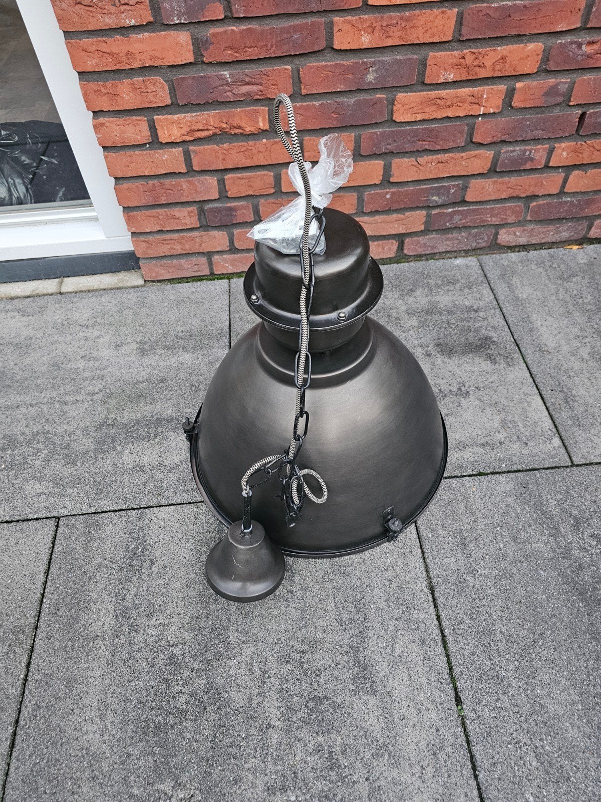 Hanglamp metaal, Ophalen, E27 (groot), Zo goed als nieuw, Metaal