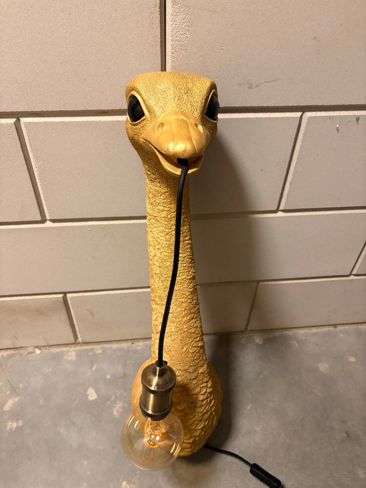Unieke struisvogel lamp - decoratieve verlichting, Ophalen, Zo goed als nieuw