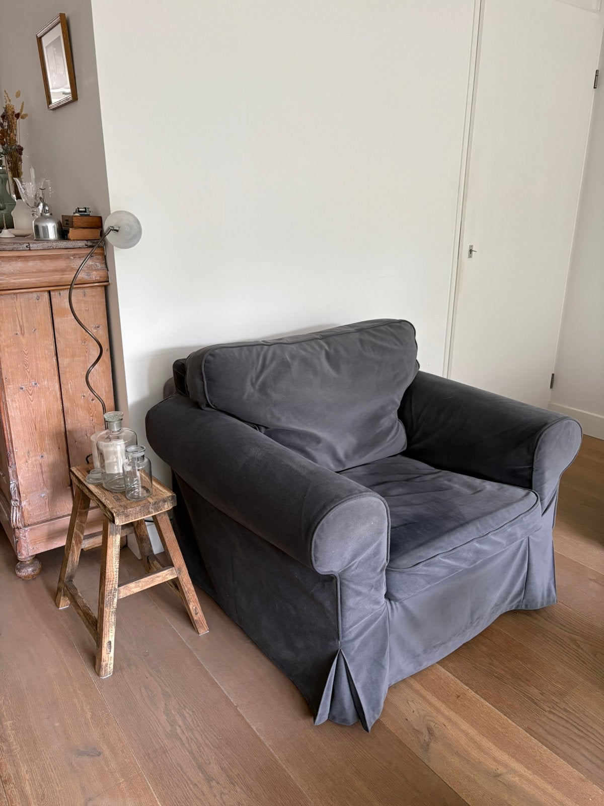 Gratis af te halen ikea ektorp stoel met zgan hoes hakebo, Ophalen, Eenpersoons, 75 tot 100 cm, Zo goed als nieuw