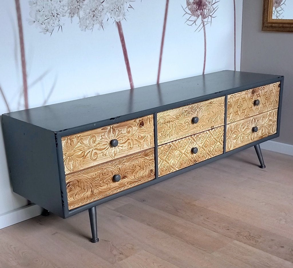 Tv meubel, Ophalen, Overige materialen, Gebruikt, 100 tot 150 cm