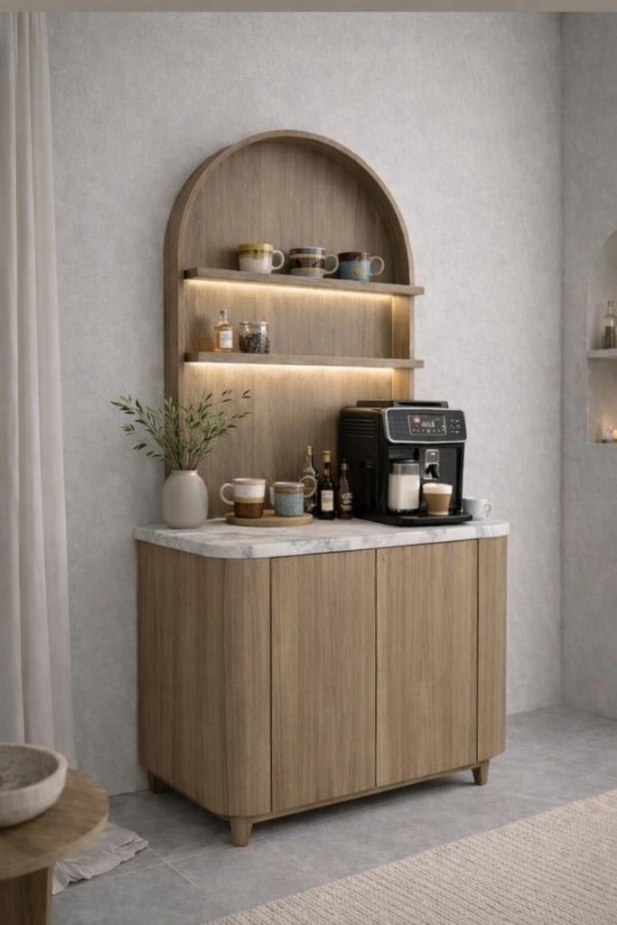 koffiecorner meubel NIEUW, Japandi, 200 cm of meer, Nieuw, 25 tot 50 cm