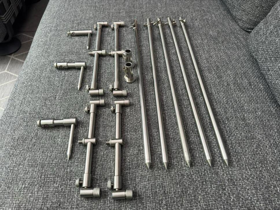 Ngt set rvs banksticks en buzzerbars etc, Watersport en Boten, Ophalen of Verzenden, Zo goed als nieuw, Overige typen