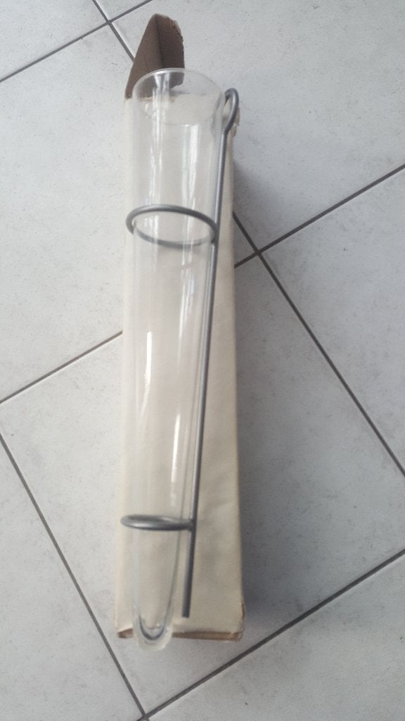 Glazen wandhanger glas lengte 40 cm / diameter 7 cm, Ophalen of Verzenden, Nieuw