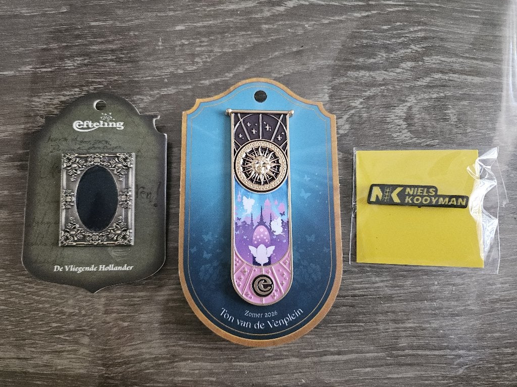 Efteling pins Kooyman, Vliegende Hollander, Zomerpin #3, Ophalen of Verzenden, Nieuw, Button of Speldje