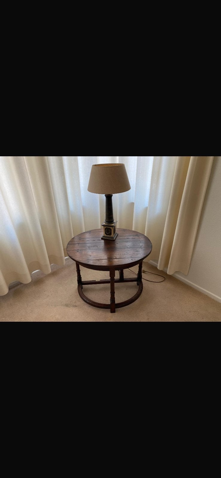 Bijzettafel, Ophalen, Gebruikt, Ovaal, 45 tot 60 cm