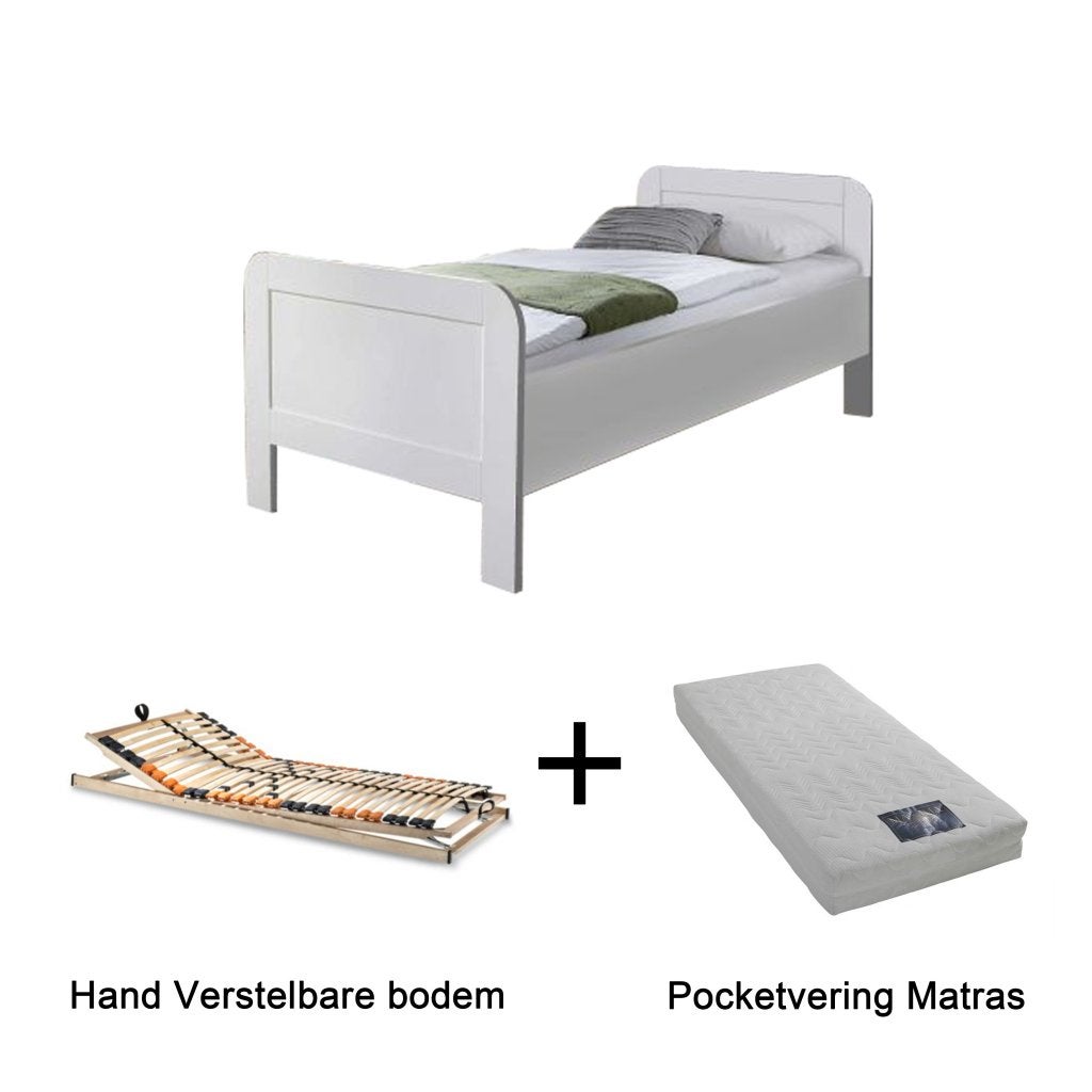 Actie 2 - Seniorenbed met handverstelbare bodem en matras -, Huis en Inrichting, Slaapkamer | Bedden, Niet ingevuld, Niet ingevuld