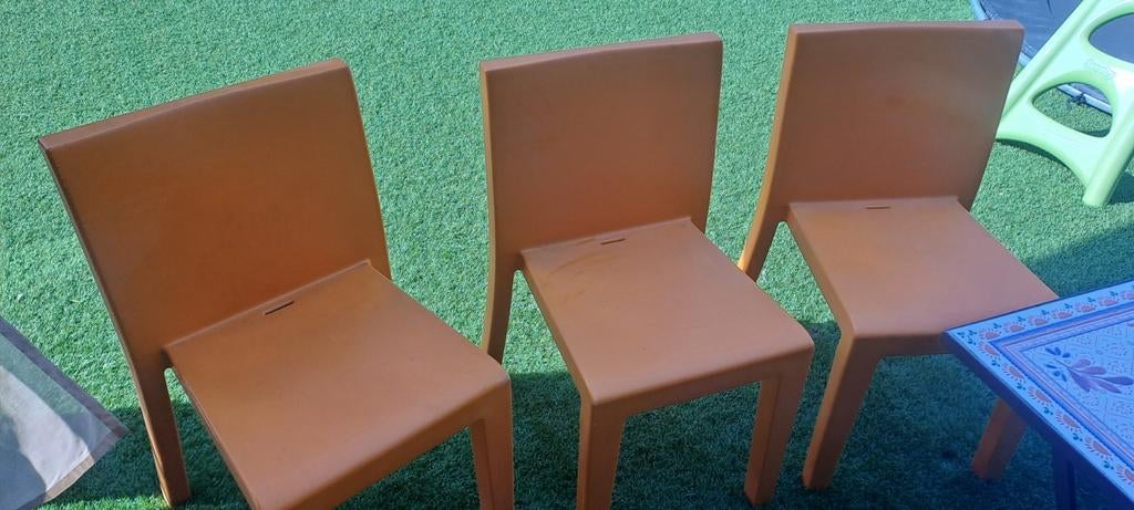 Unieke Vondom Silla Jut design tuinstoelen - Oranje, Tuin en Terras, Tuinstoelen, Gebruikt, Kunststof, Ophalen