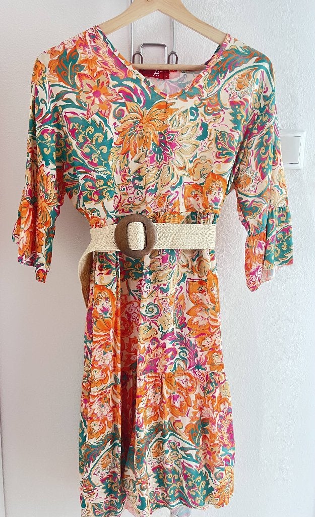 prachtige zomer jurk voor warme dagen!!, Kleding | Dames, Meerkleurig, Maat 42/44 (L), Nieuw, Ophalen of Verzenden