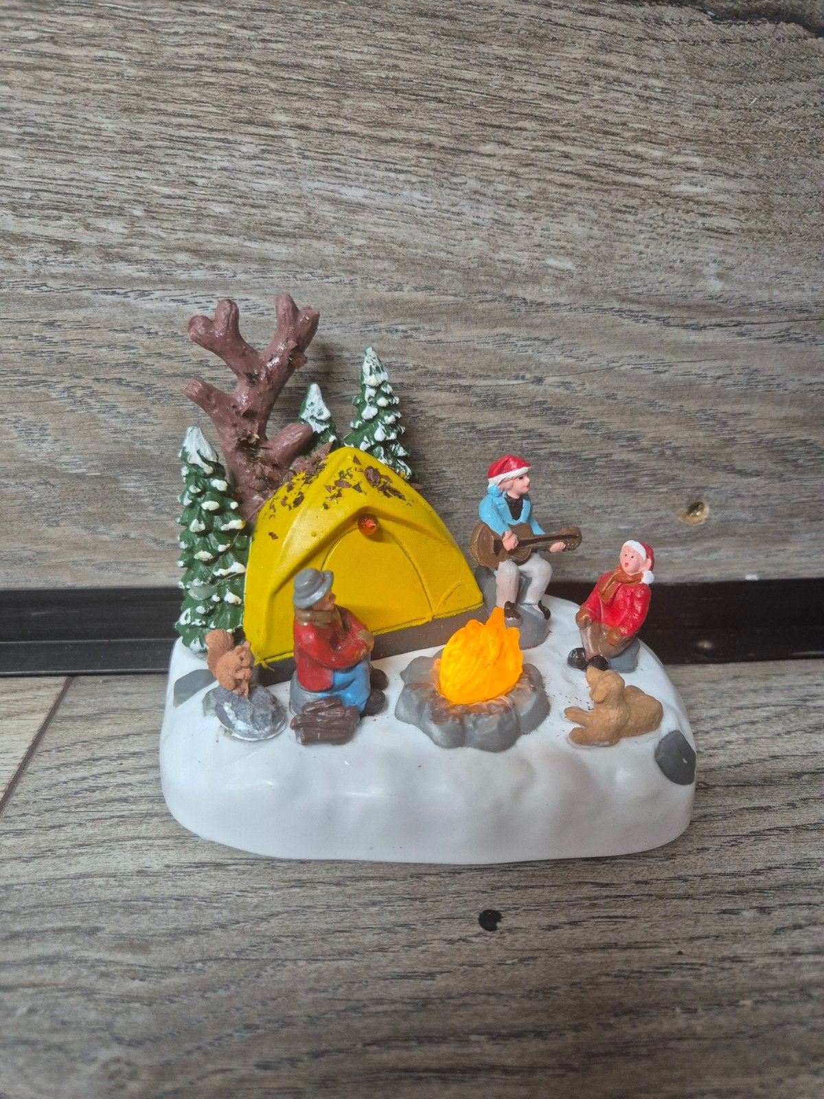 Kerstdorp mooi item verlicht mist klepje kersthuisjes, Ophalen of Verzenden, Zo goed als nieuw