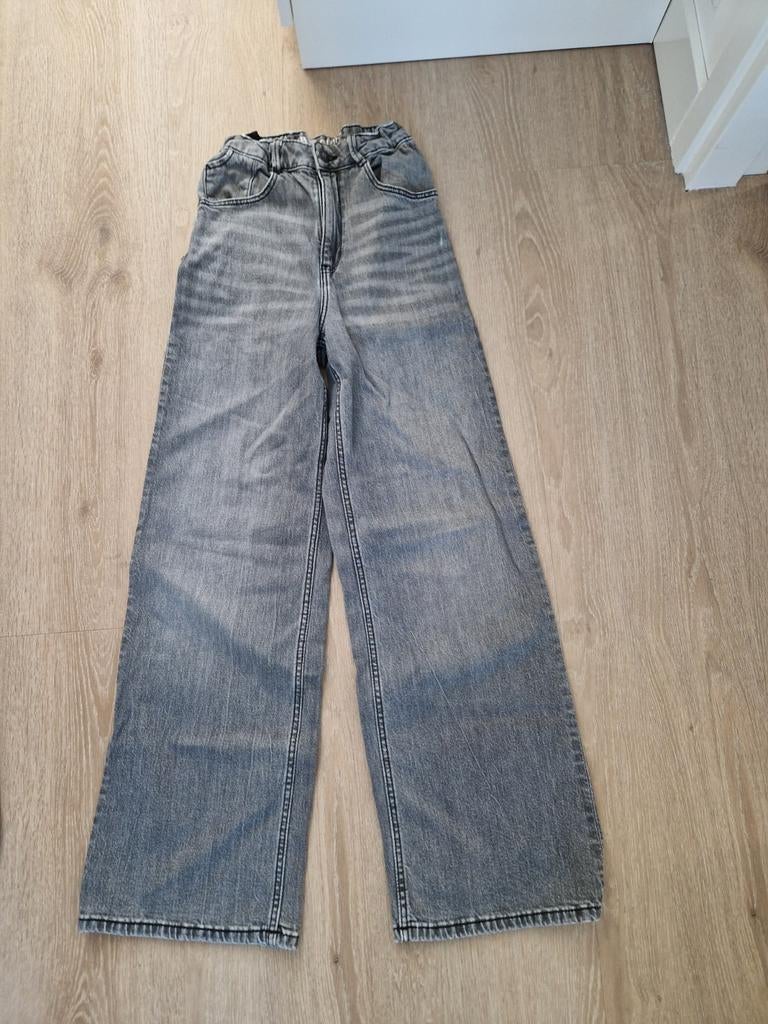 We Blue Ridge  wide leg jeans grijs 158, Broek, WE, Meisje, Ophalen of Verzenden
