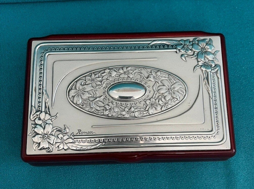 Italiaanse sieradendoos met bloemen – Romano, Ophalen of Verzenden